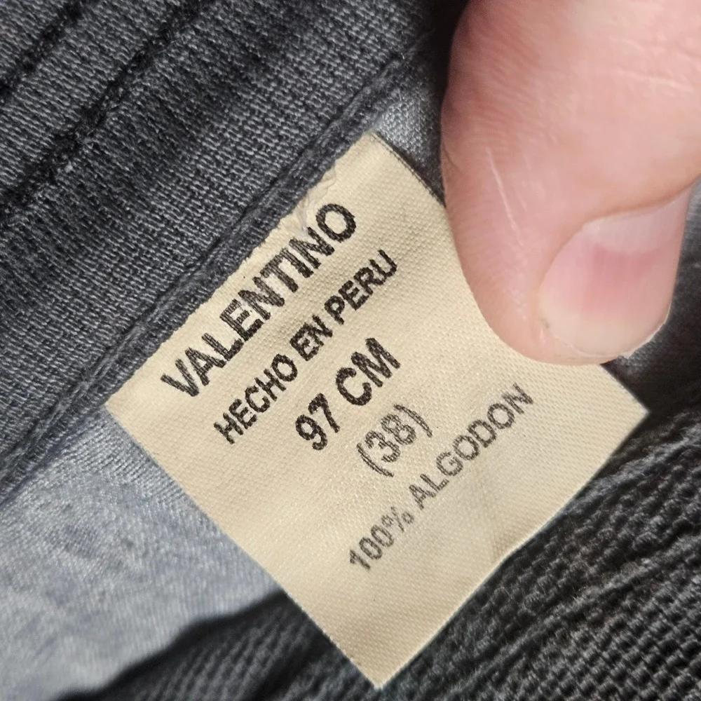 Valentino Mens Corduroy Straight Leg Pants 38x28 Cotton Peru Made Quiet Luxury